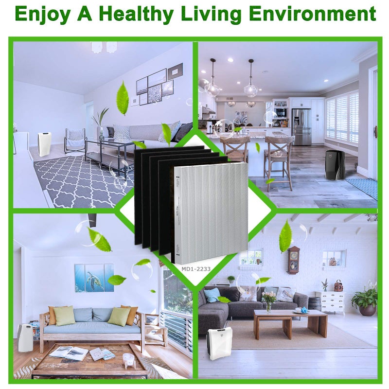 Flintar Replacement Filter Combo Pack, Compatible with Vornado Air Purifier, (1) H13 Grade Filtration MD1-0022 + (4) Activated Carbon Pre-Filter MD1-0023, 1-Year Set - Image 5